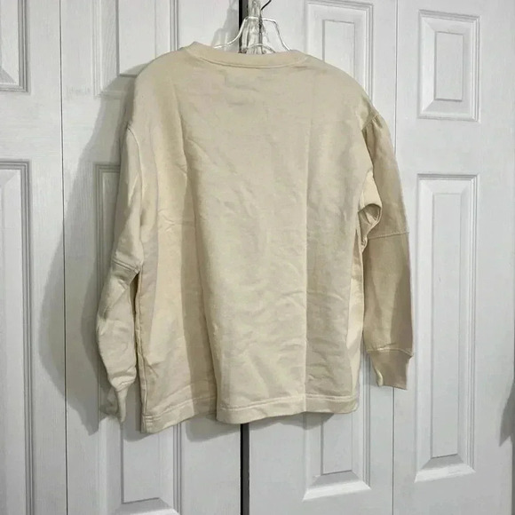 J crew Rivet & Thread cream cotton sweatshirt top shirt NWT - Picture 7 of 14